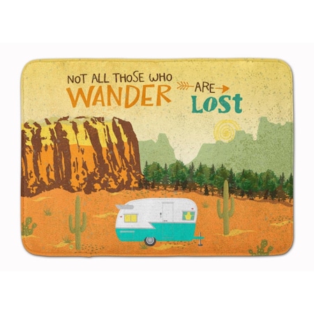 Carolines Treasures Retro Camper Camping Wander Machine Washable Memory Foam Mat VHA3025RUG